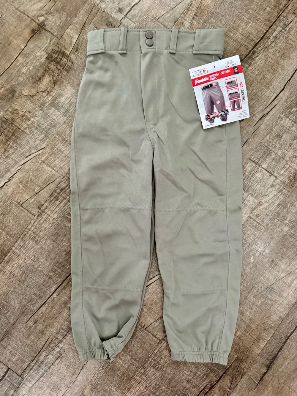 NWT Franklin Youth Baseball/Softball Pants – Light Gray‎ Size Small 22-24 inches